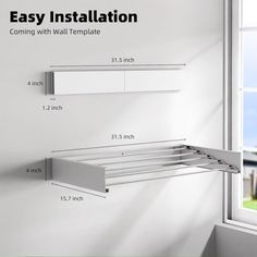 DryFold Wall Rack – easy installation with wall template